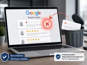Negative Google Bewertungen löschen.