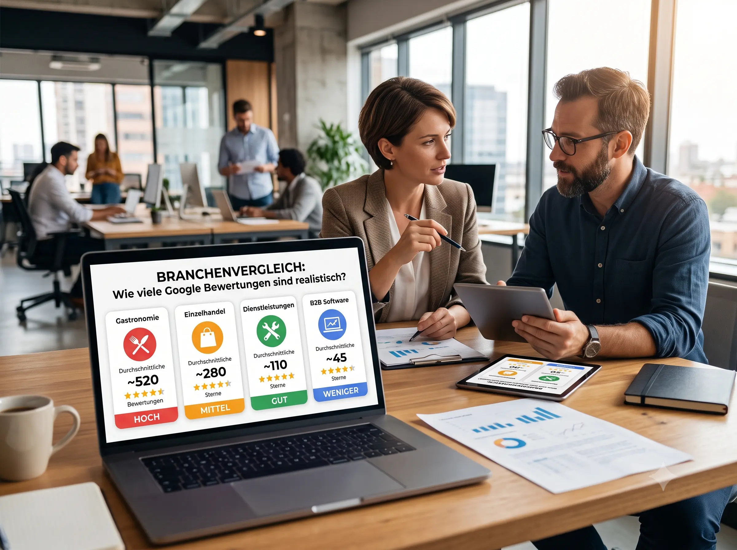 Branchenvergleich: Wie viele Google Bewertungen sind realistisch?